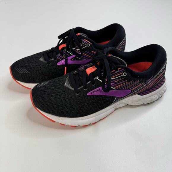 Brooks Adrenaline GTS 19 Size 9 B Women’s Black Purple Support Running Shoes - Picture 1 of 7